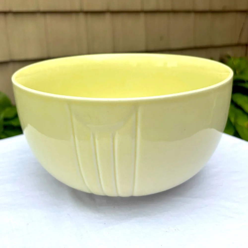 Vintage Large Ceramic Mixing Bowl Yellow